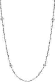 EFFY Sterling Silver Diamond Station Necklace - 0.07 ctw