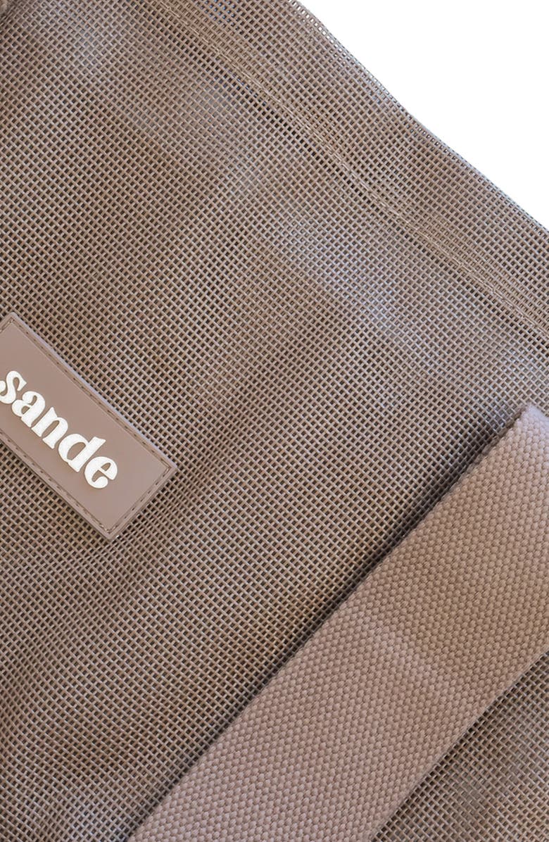 Sande Beach Hauler Mini Mesh Beach Bag, Alternate, color, Espresso