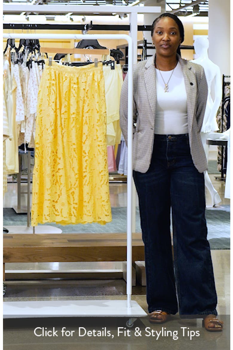 Diana Floral Lace Cotton Skirt video