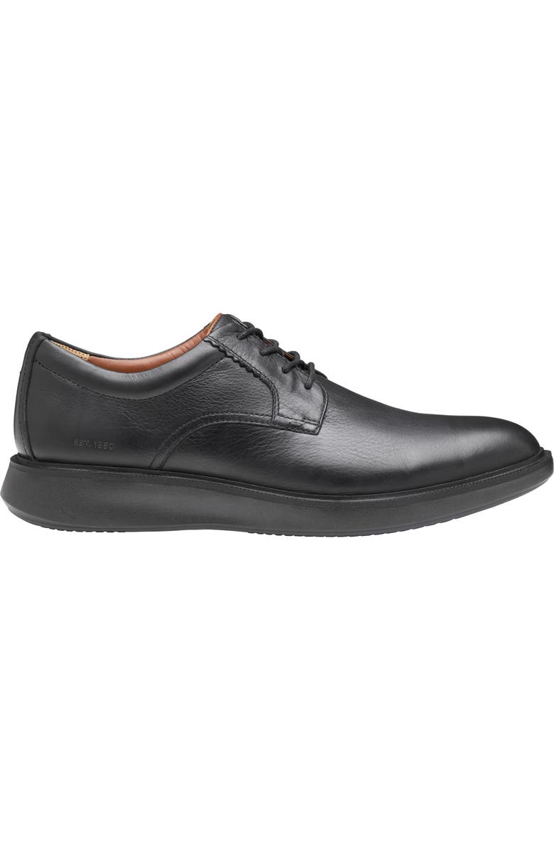 Johnston & Murphy Parker Waterproof Plain Toe Derby, Alternate, color, Black Waterproof Full Grain