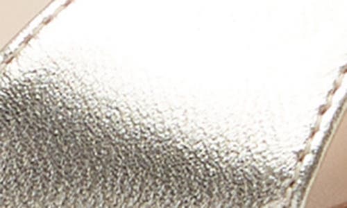 Stuart Weitzman Gala Mid Platform Sandal In Platino Nappa