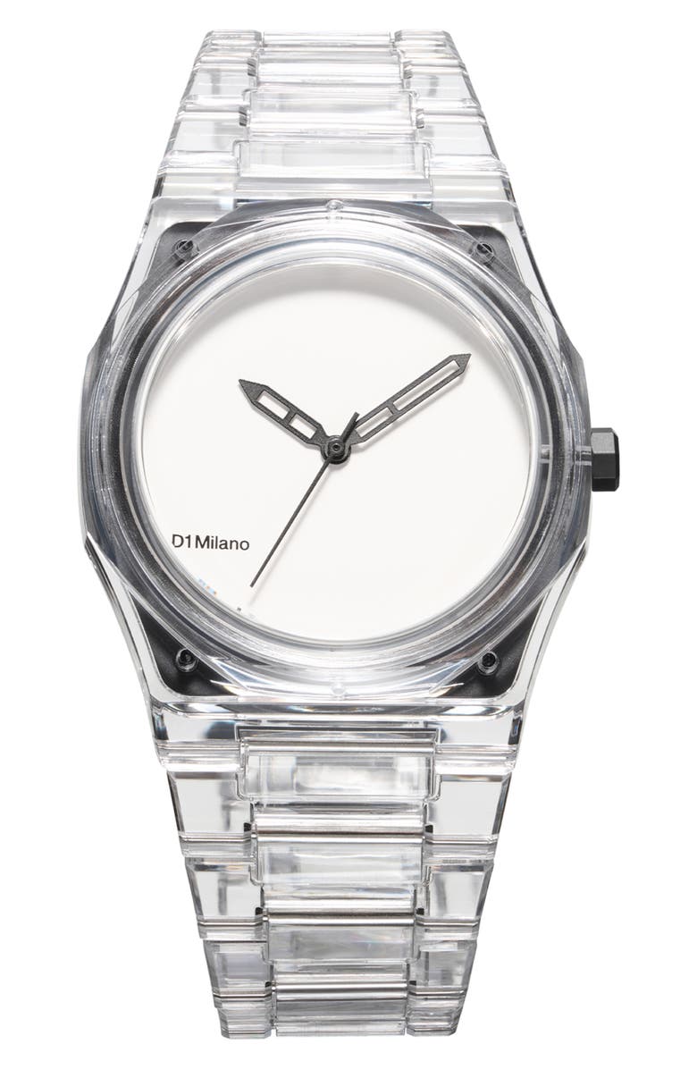 D1 Milano Nylon Bracelet Watch, 39mm, Main, color, White