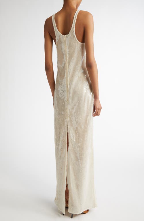 Stella Mccartney Sequin Tank Dress In Cream