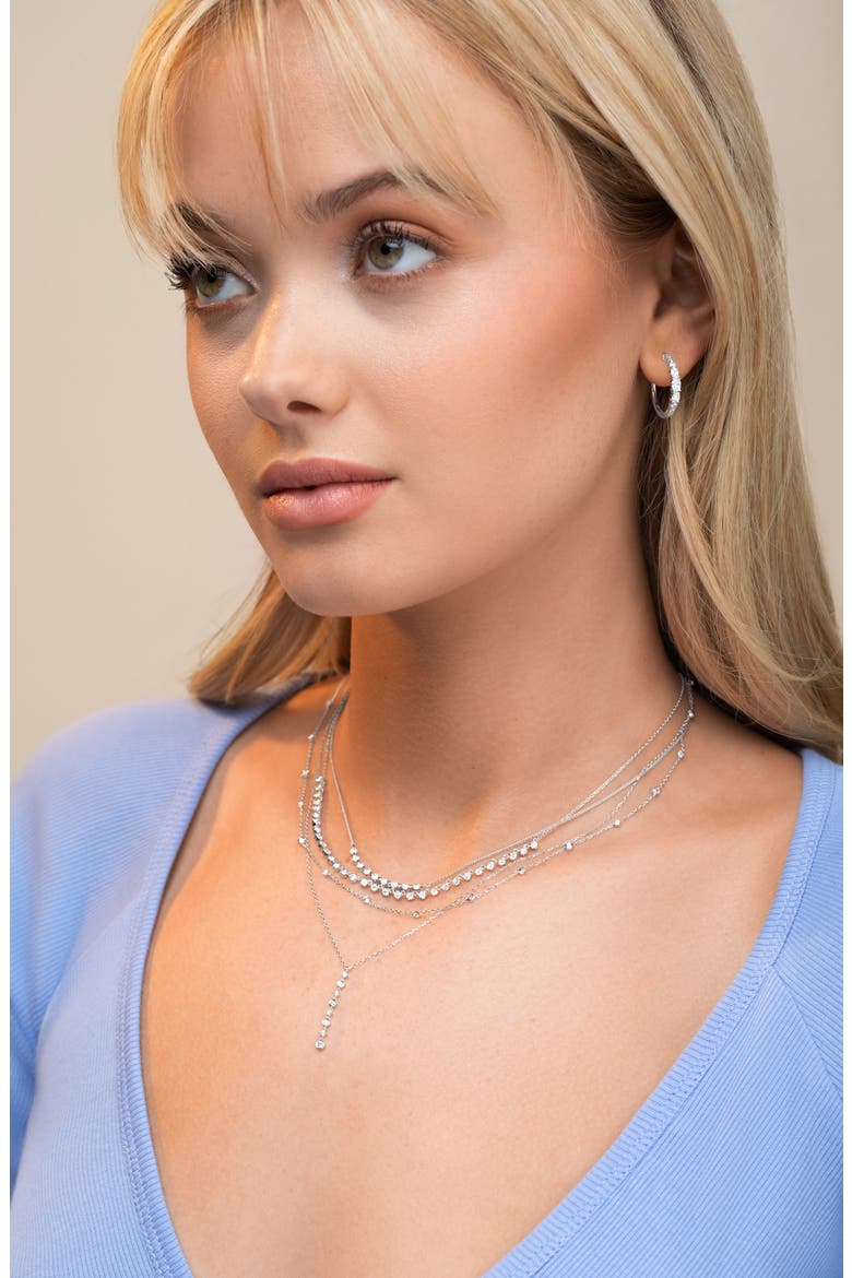 Monaco Diamond Linear Pendant Necklace (Nordstrom Exclusive), Alternate, color, 18K WHITE GOLD/ DIAMOND