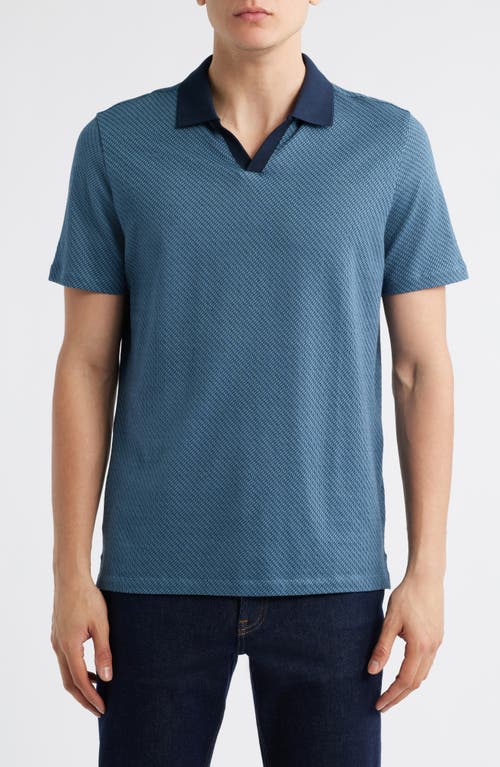 Robert Barakett Lake City Johnny Collar Polo In Blue