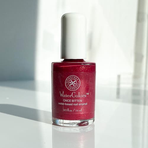 Honeybee Gardens Watercolors Nail Enamel In Bright Radish Red Shimmer