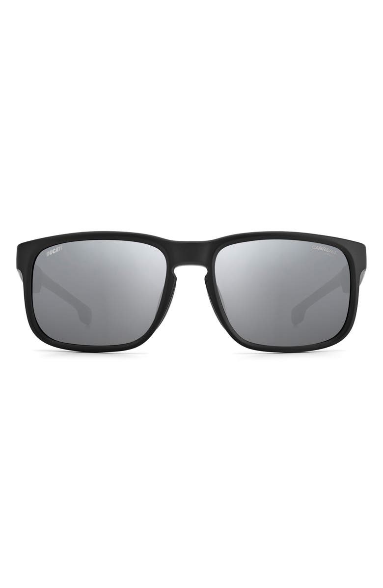 Carrera Eyewear x Ducati 57mm Mirrored Rectangular Sunglasses, Main, color, 