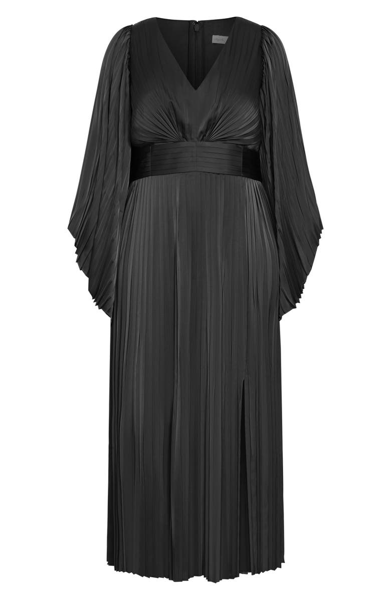 City Chic Carmina Long Sleeve Maxi Dress, Alternate, color, Black