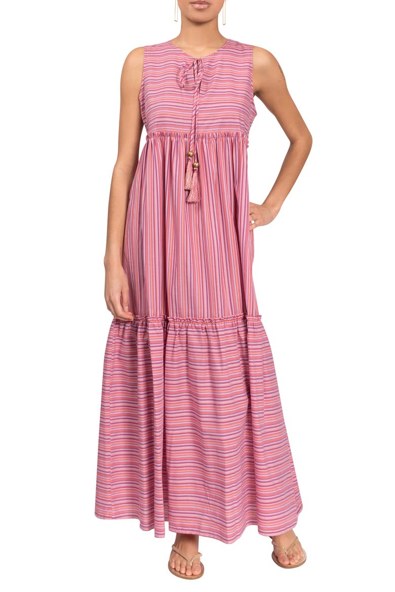 Brynleigh Nightgown, Main, color, VERRY BERRY STRIPE
