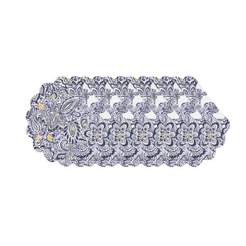 C & F Home C&f Home Serena Round Placemats Set Of 6, 17" In Blue