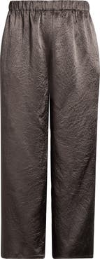 Eileen Fisher Crinkle Satin Wide Leg Ankle Pants