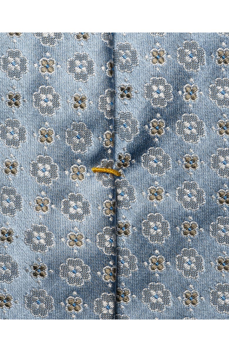 Eton Floral Jacquard Silk Tie, Alternate, color, Light Blue