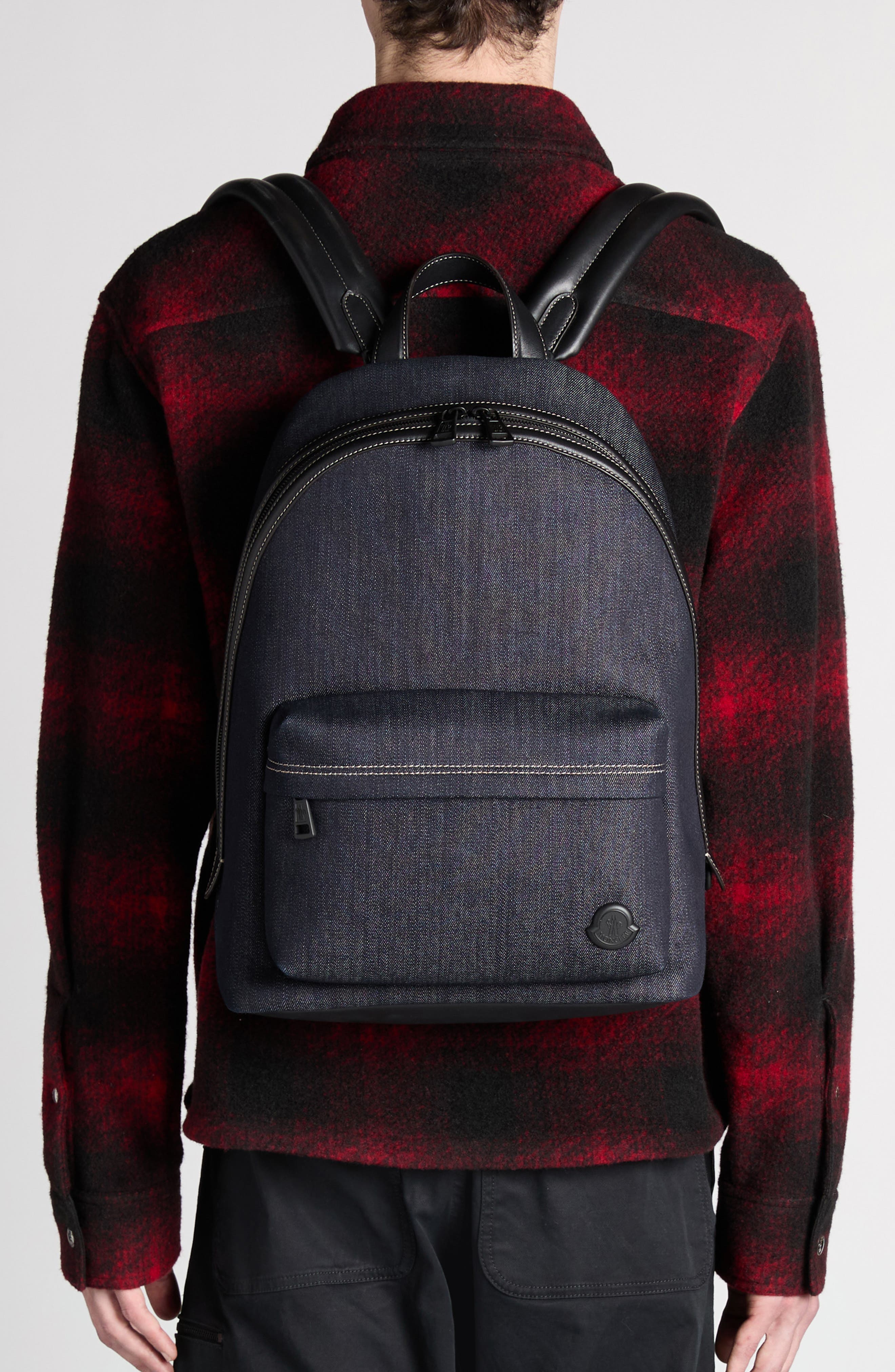 Carlo Denim & Leather Backpack, Alternate, color, RHODONITE