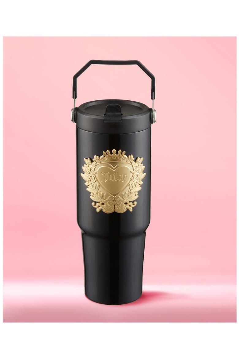 30-Ounce Stainless Steel Flip Sip Water Tumbler, Alternate, color, BLACK