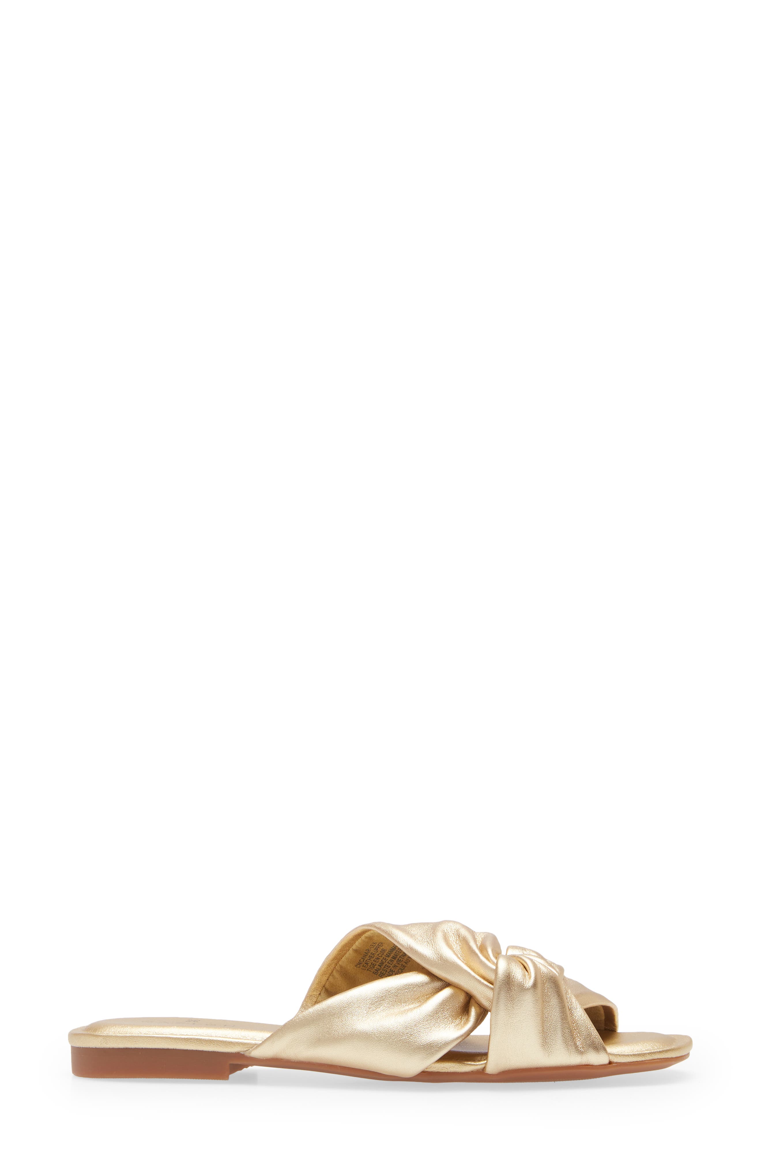 Canari Slide Sandal, Alternate, color, GOLD METALLIC
