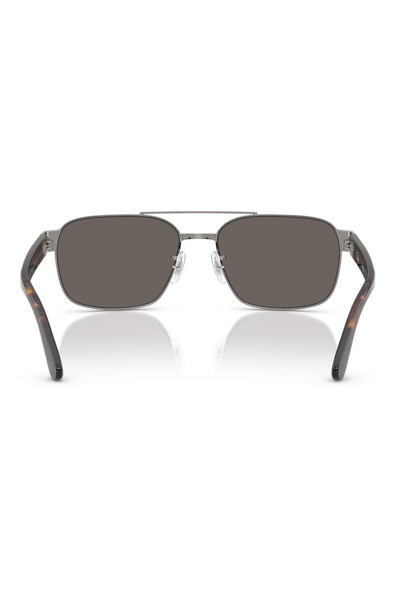 58mm Square Sunglasses, Alternate, color, GUNMETAL