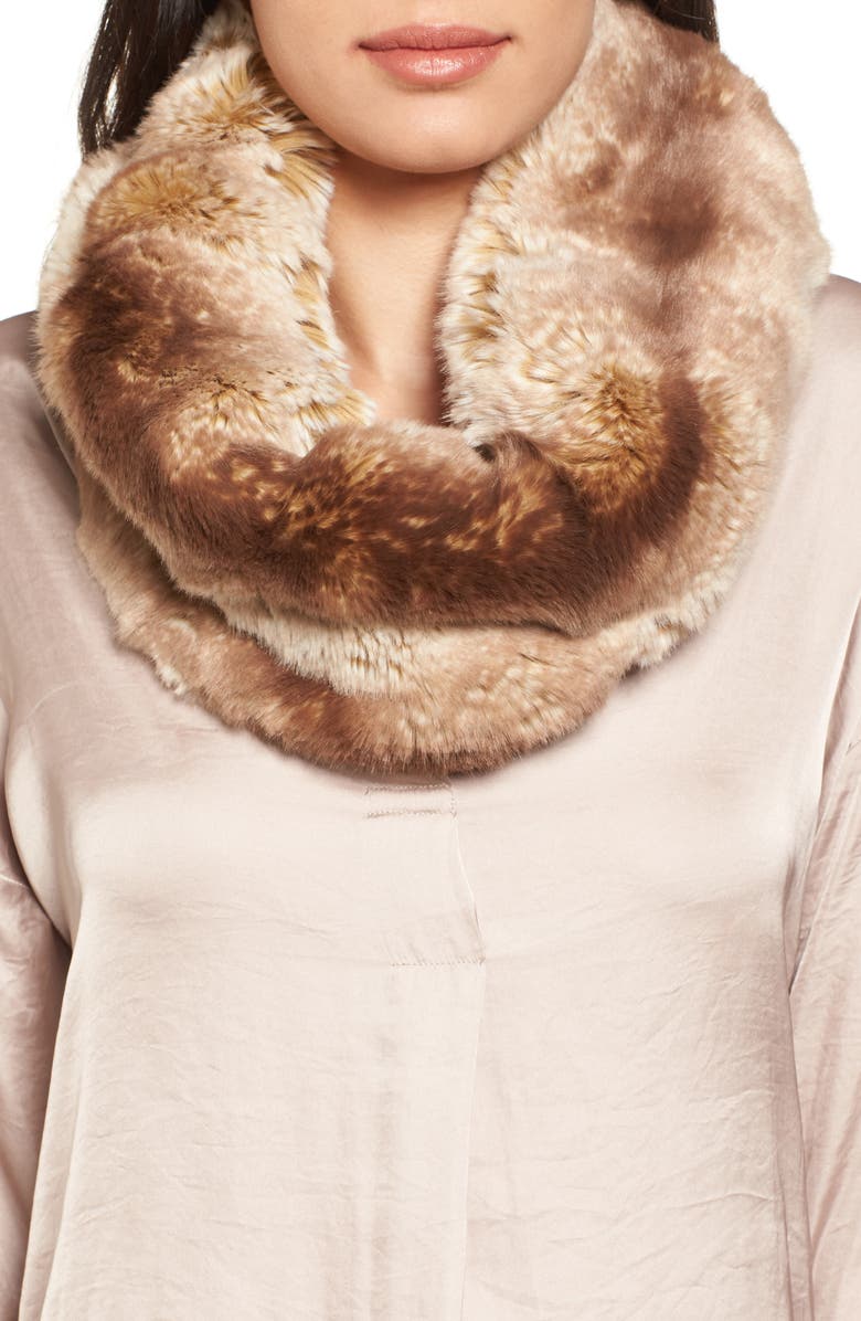 Badgley Mischka Collection Badgley Mischka Faux Chinchilla Neck Warmer, Main, color,