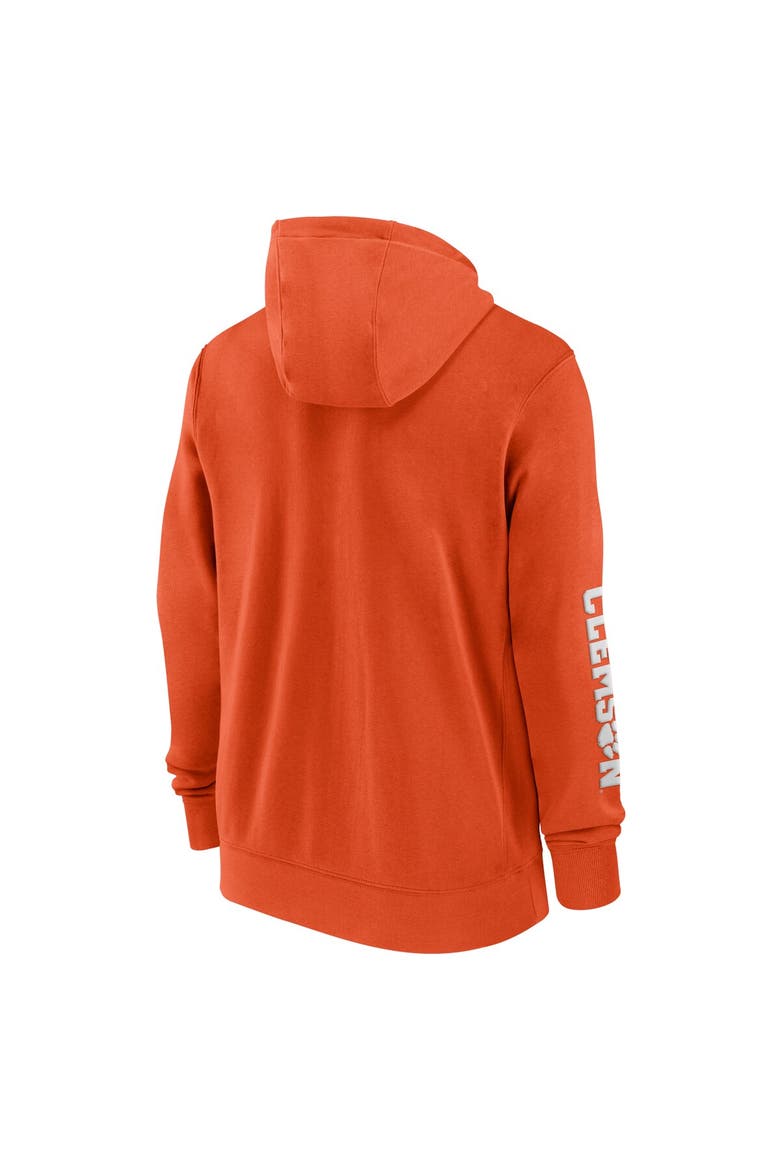 Men's Nike Orange Clemson Tigers 2024 Sideline Full-Zip Hoodie, Alternate, color, Orange