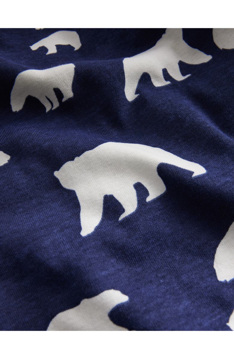 Mini Boden Kids' Polar Bear Glow in the Dark Fitted Two-Piece Cotton Pajamas, Alternate, color, 