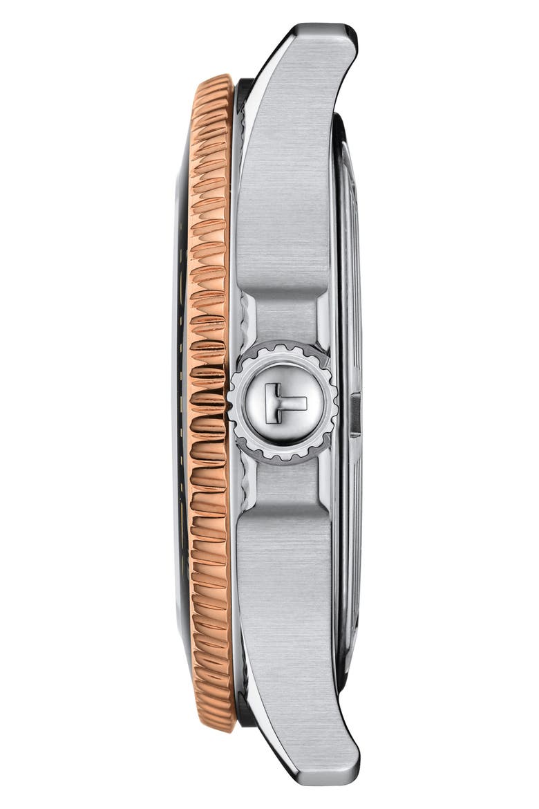 Seastar 1000 Two-Tone Bracelet Watch, 36mm, Alternate, color, BLACK