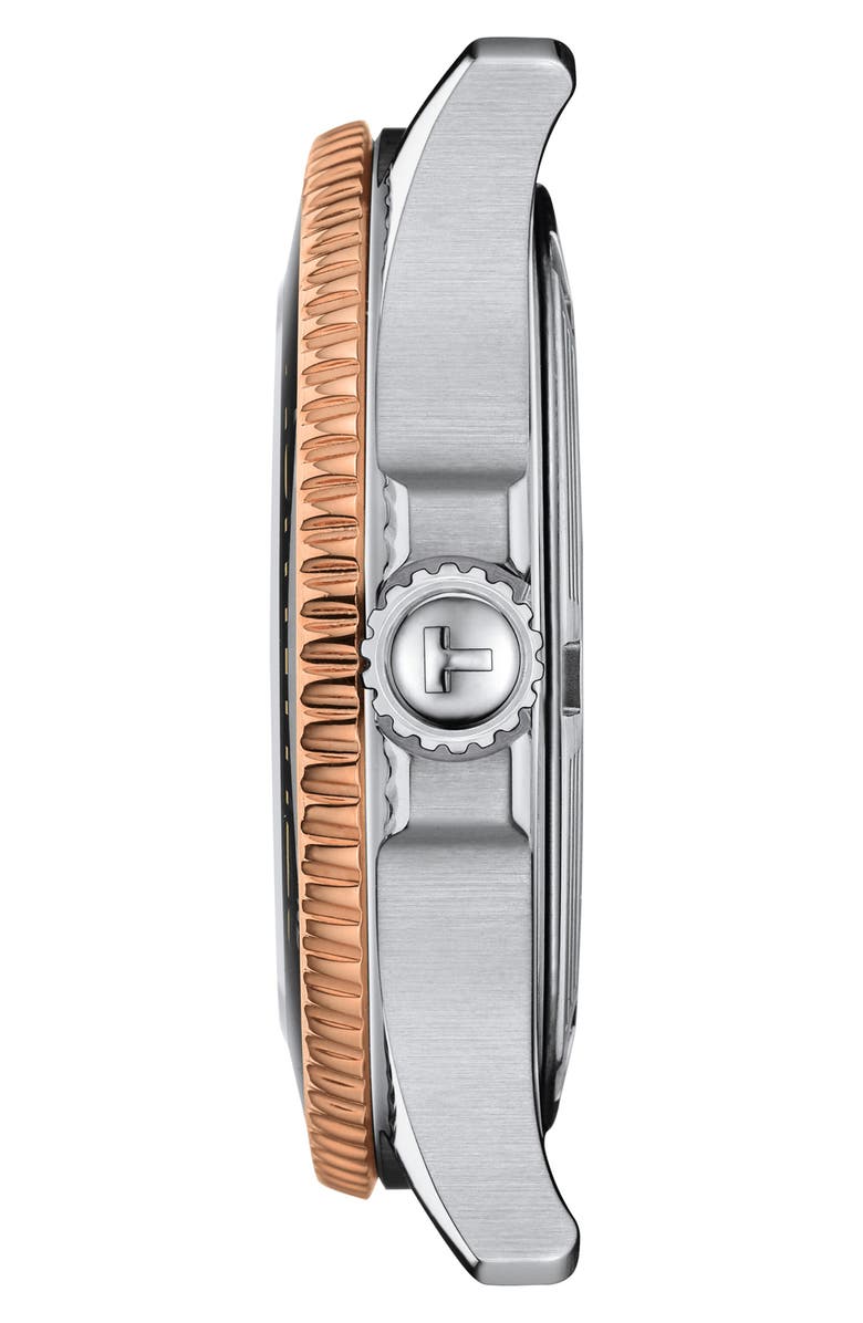 Tissot Seastar 1000 Two-Tone Bracelet Watch, 36mm, Alternate, color, Black