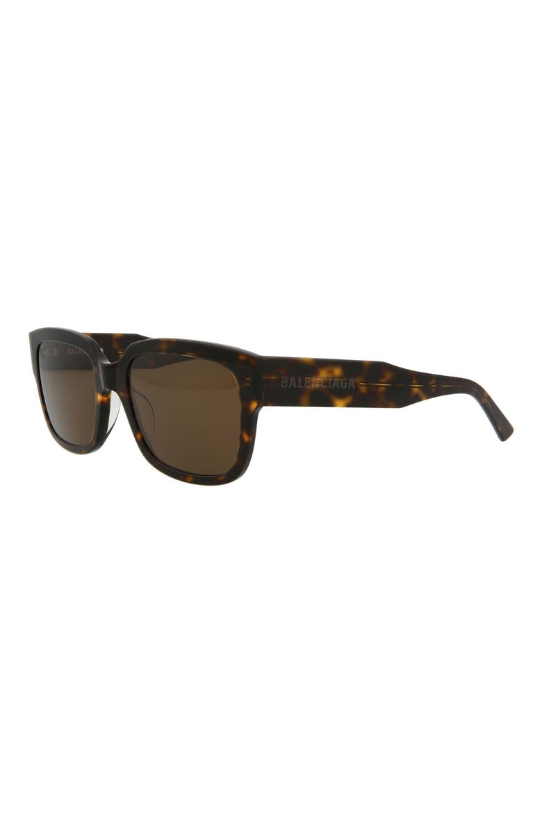 55mm Rectangle Sunglasses, Alternate, color, HAVANA HAVANA BROWN