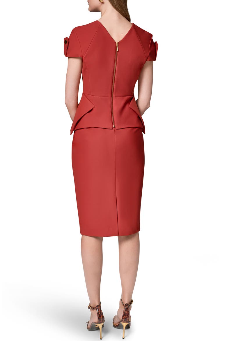 Structured Peplum Top, Alternate, color, SUNBAKED