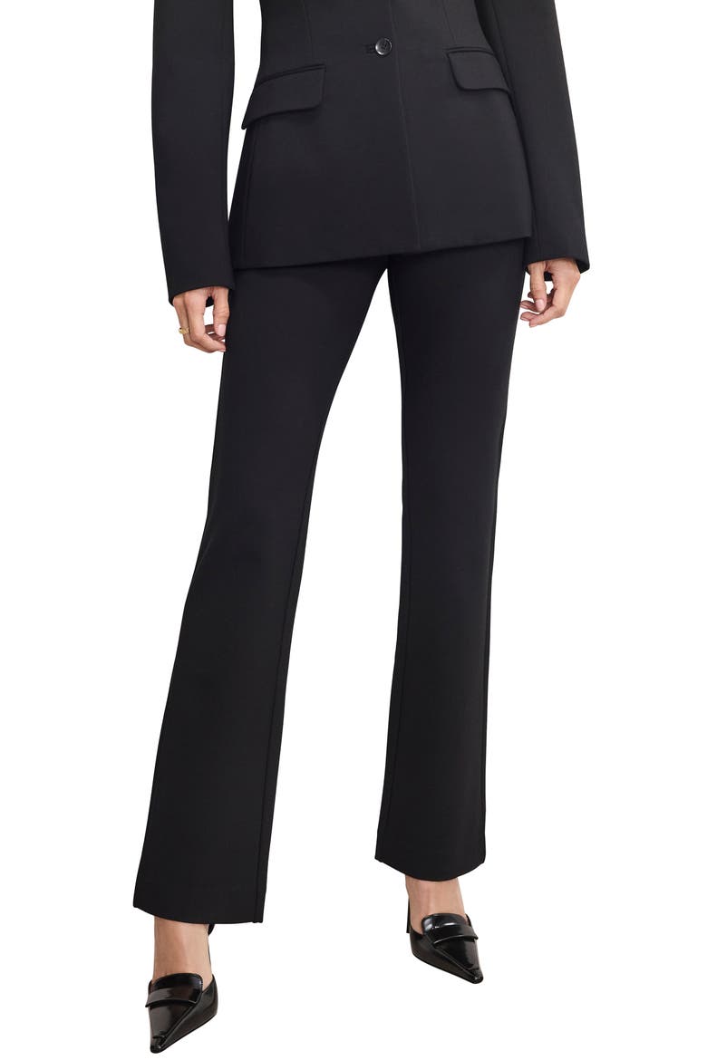 Ponte Straight Leg Pants, Main, color, BLACK001