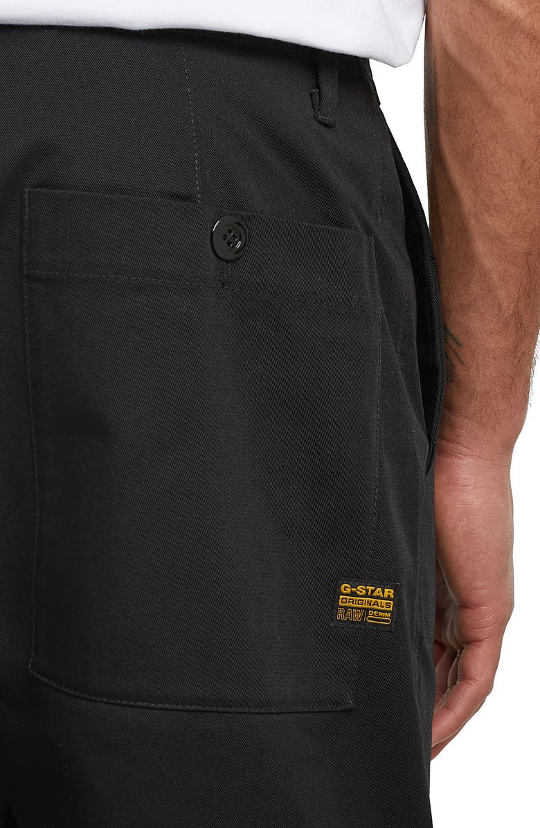 G-STAR Pleat Front Chinos, Alternate, color, Dk Black