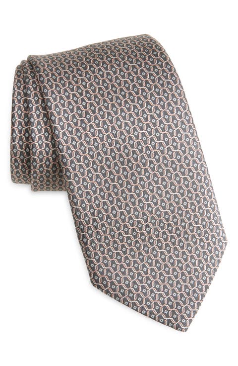 Geometric Silk Tie