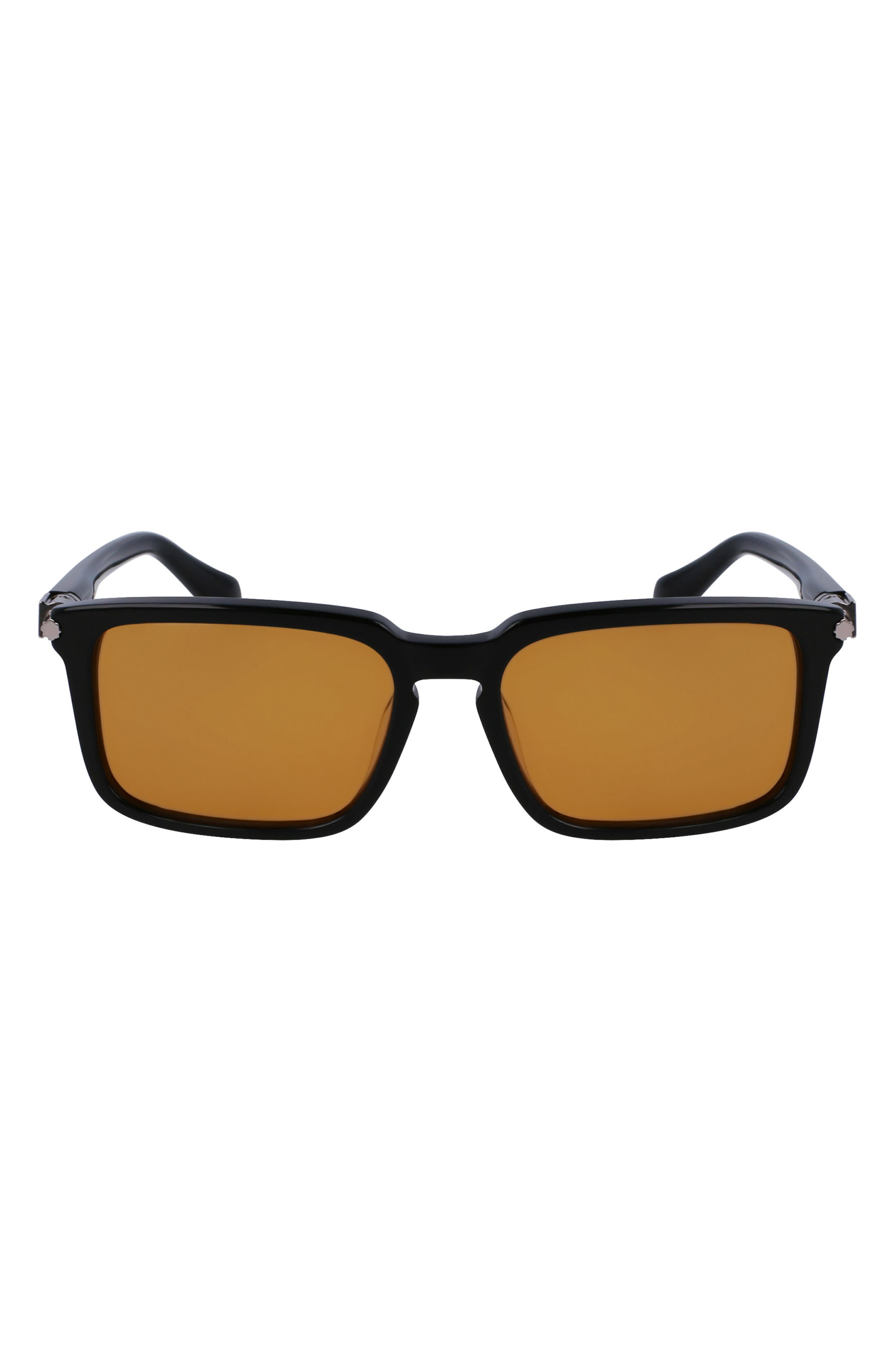 FERRAGAMO Gancini Evolution 56mm Rectangular Sunglasses