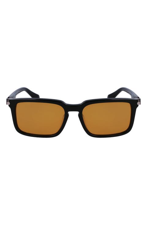 Gancini Evolution 56mm Rectangular Sunglasses