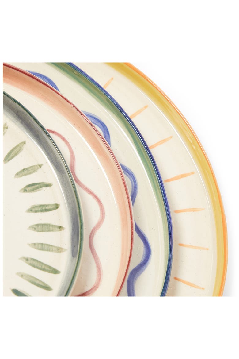 Hand Painted Salad Plate, Alternate, color, WHITE