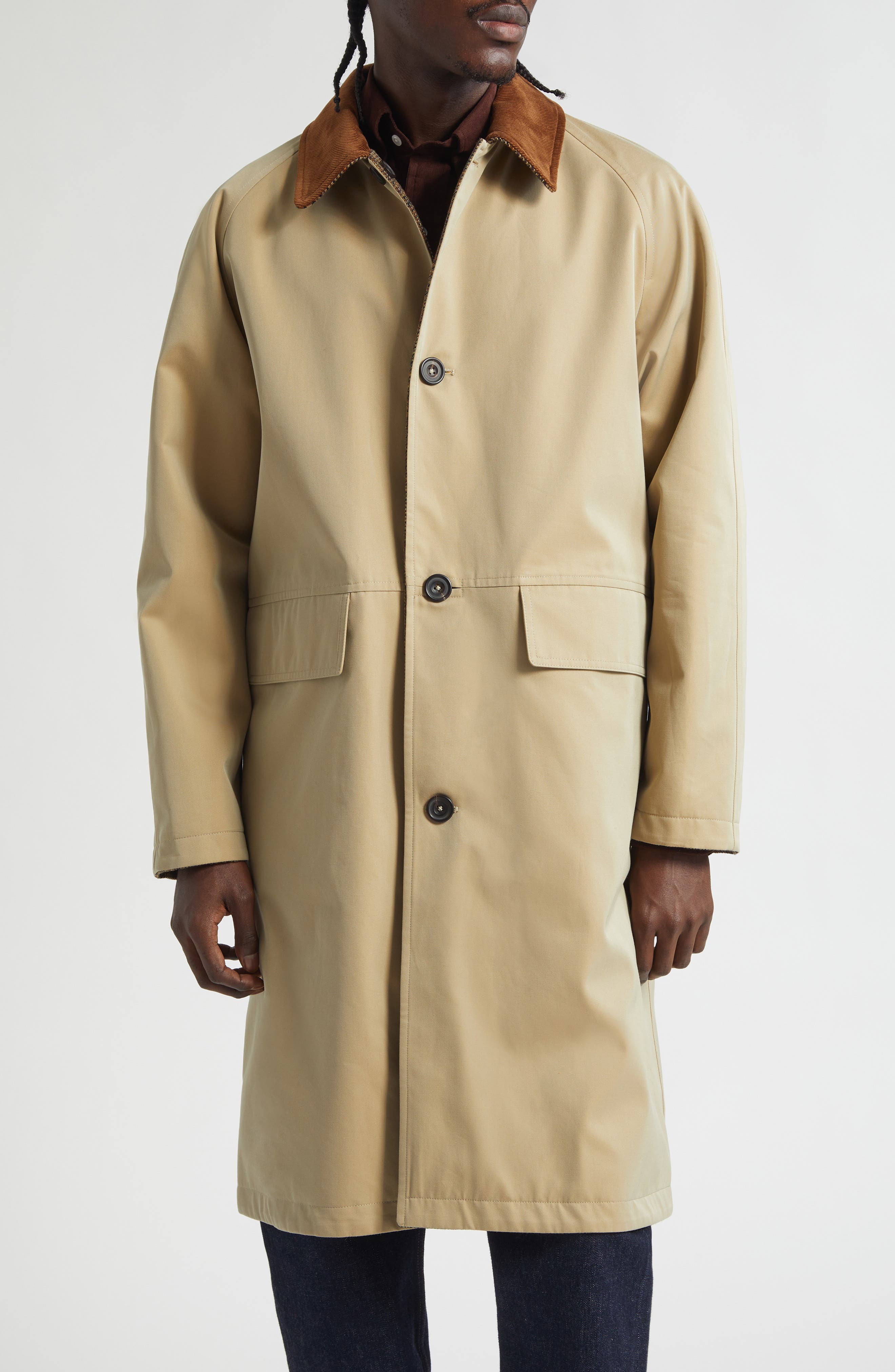 Reversible Single Breasted Mac Jacket