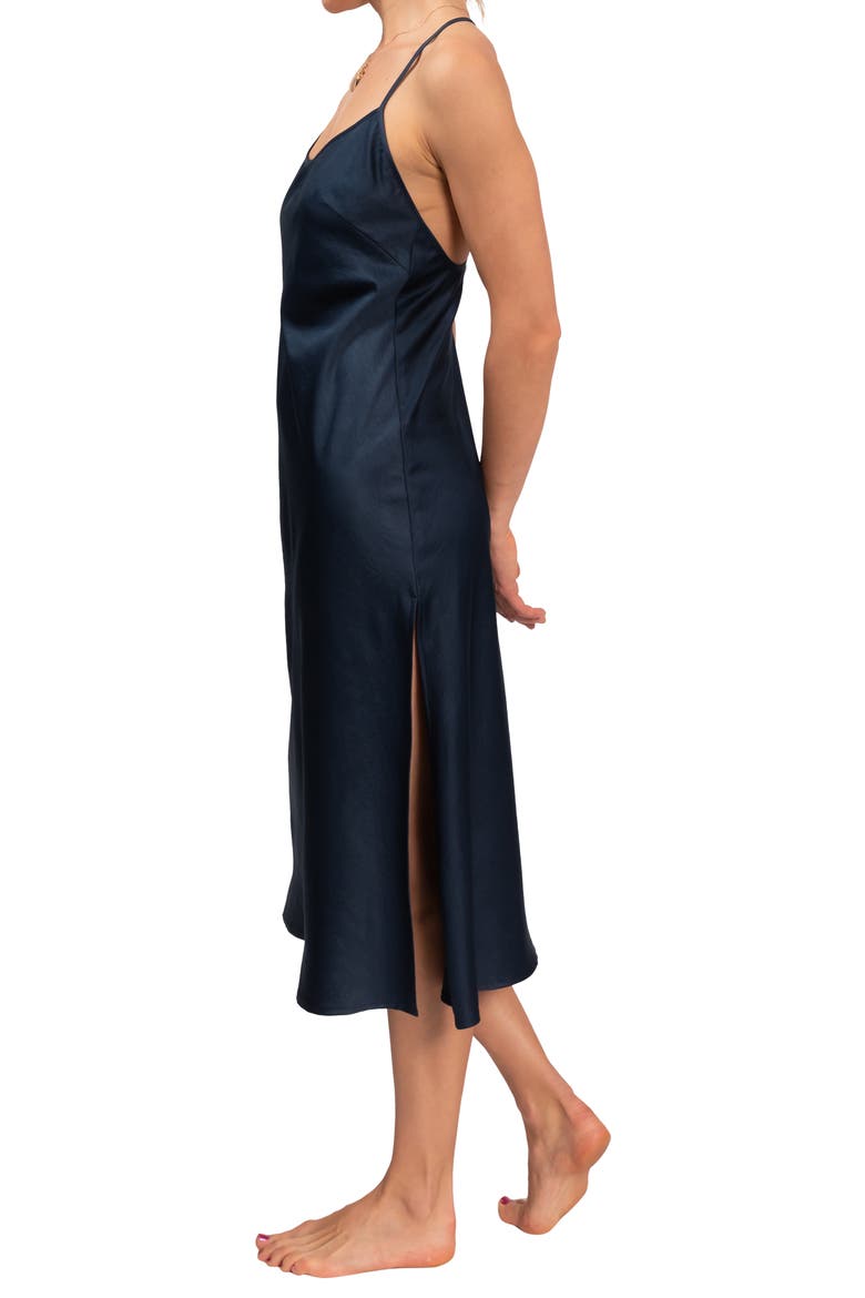 Sloan T-Back Midi Nightgown, Alternate, color, INKY BLUE