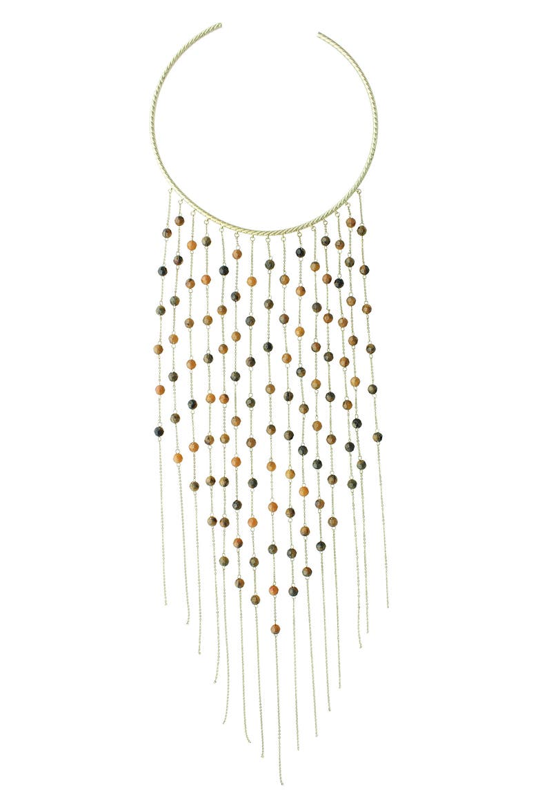 Long Story Short Necklace, Main, color, GOLD / RED