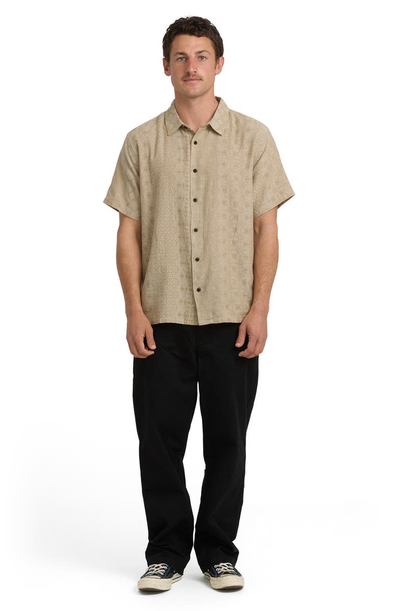 Billabong Needle Garage Jacquard Short Sleeve Button-Up Shirt, Alternate, color, Bolton