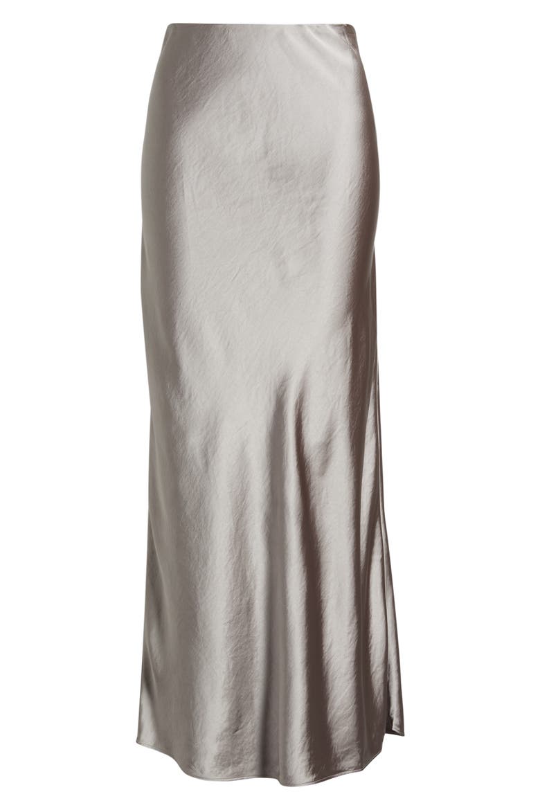 Satin Maxi Skirt, Alternate, color, GREY SATELLITE