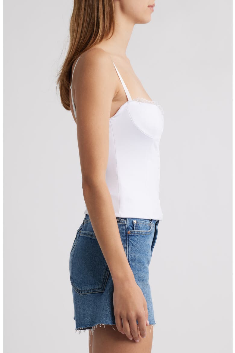 Button-Up Corset Top, Alternate, color, WHITE