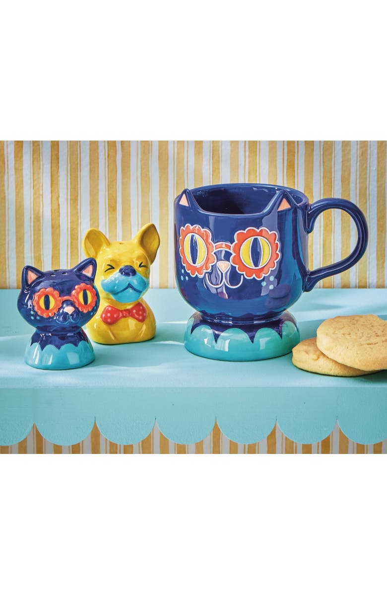 tag Eclectic Fun Cat Earthenware Mug Multi 14 oz 5.45 x 3.9 x 4.65 in, Alternate, color, Multicolored