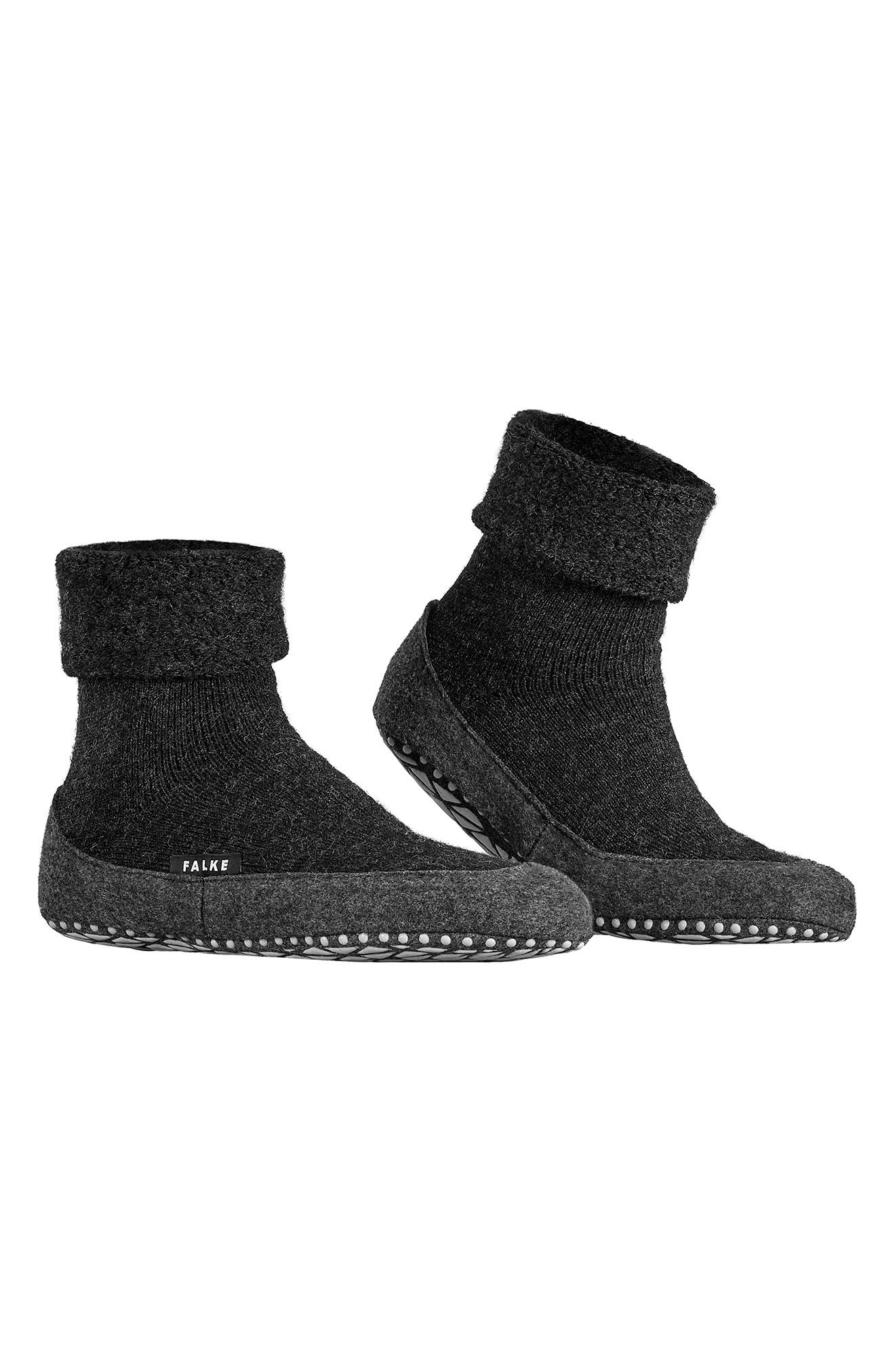 Falke Cozyshoe Wool Blend Sock Slippers in Anthracite 