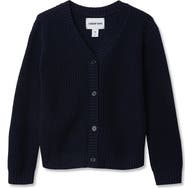 Lands' End Girls Button Front Knit Cardigan