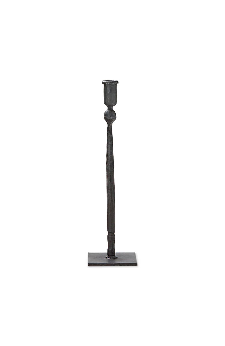 tag Tribeca Short Black Iron Taper Candle Holder Elegant Design, Main, color, Black