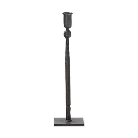 Tribeca Short Black Iron Taper Candle Holder Elegant Design