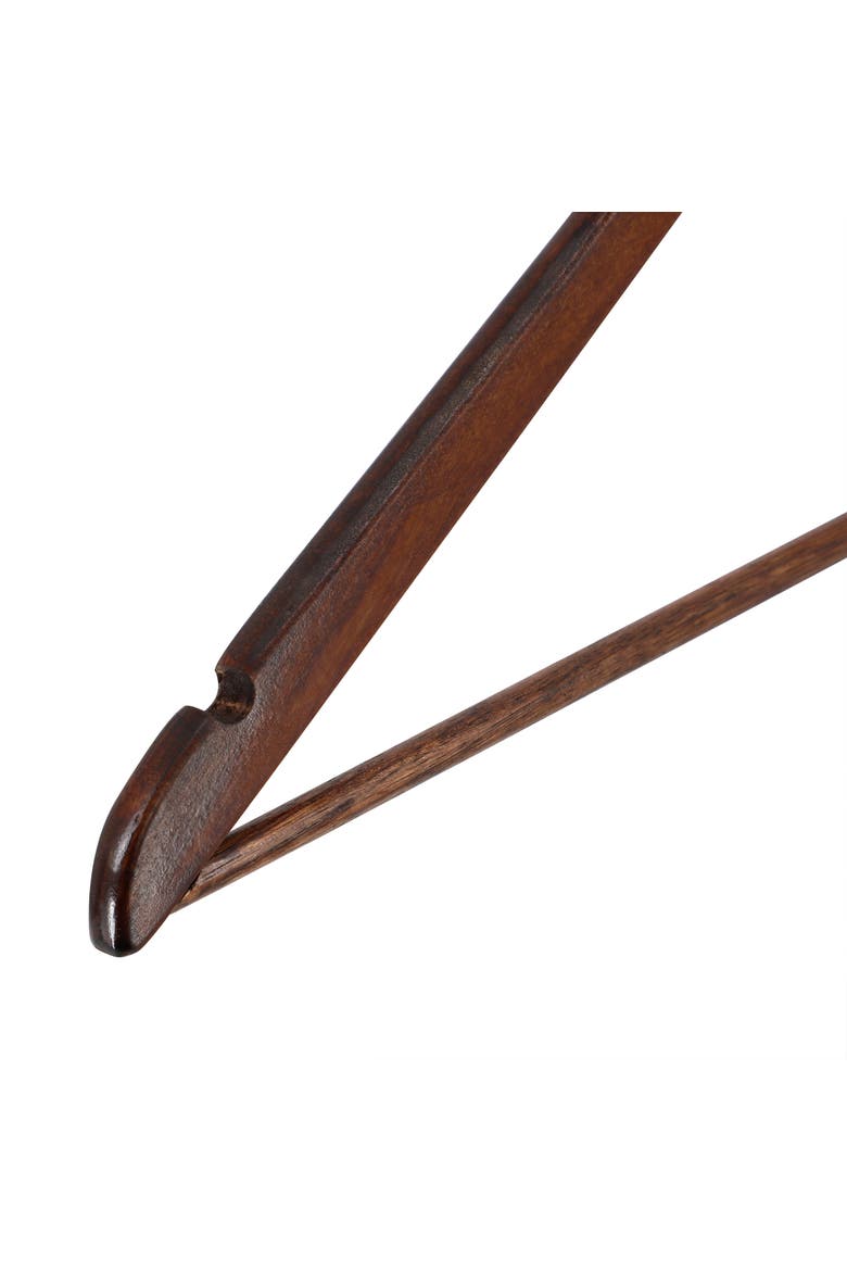 20 Piece Acacia Wood Swivel Hook Hanger Set, Alternate, color, Dark Brown