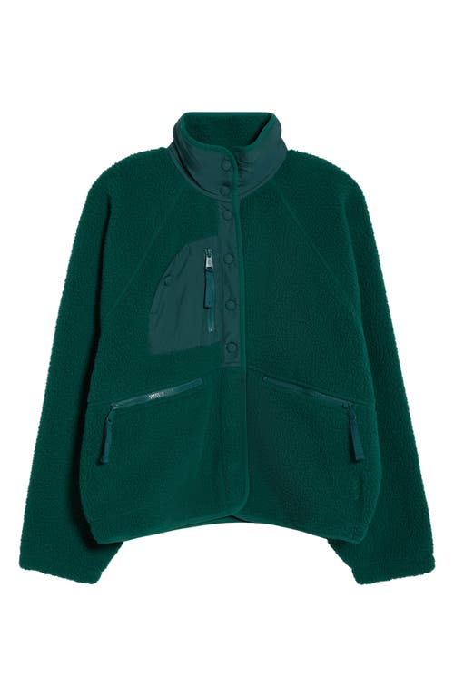 Free People Fp Movement Hit The Slopes Fleece Jacket In Green