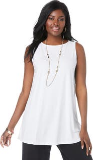 Jessica London Stretch Knit Tunic Tank