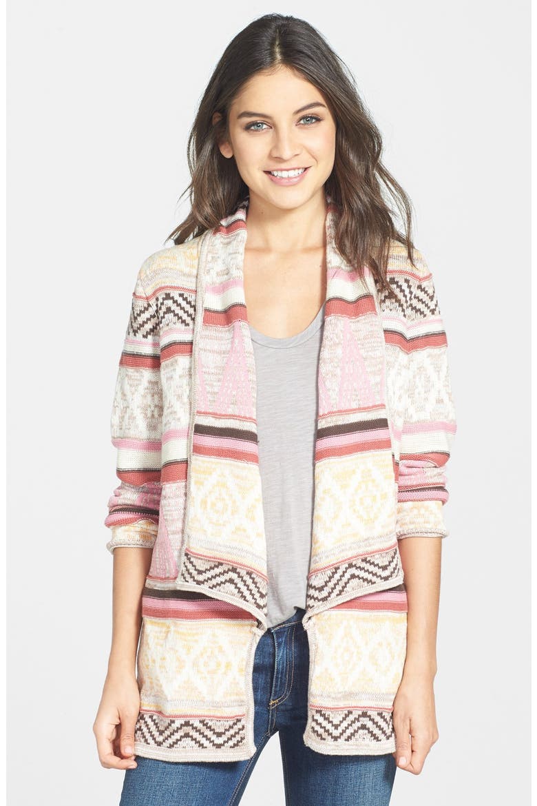 RD Style Southwest Stripe Cardigan, Main, color, PINK