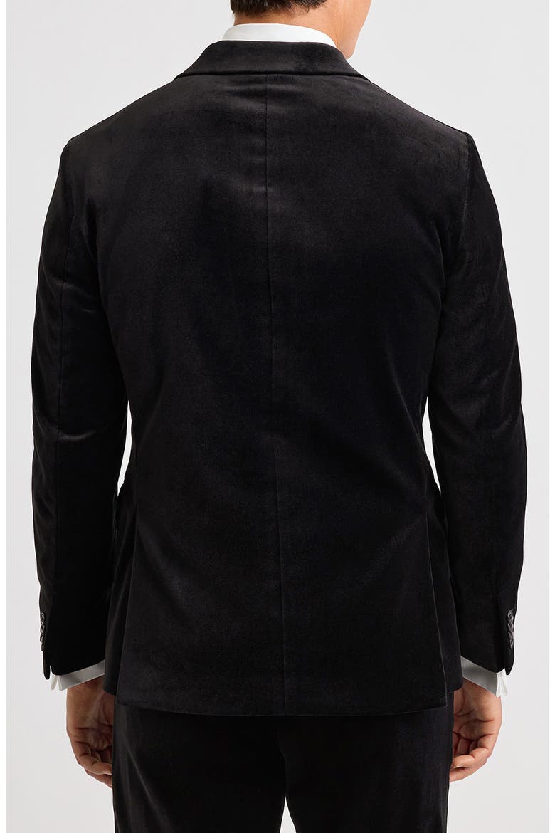Jetsetter Slim Fit Velvet Blazer, Alternate, color, BLACK