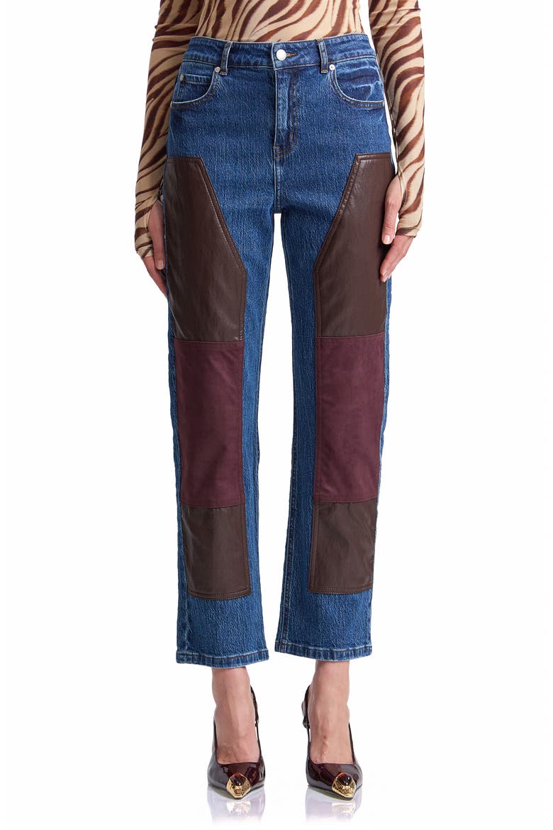 Mixed Media Panel Straight Leg Jeans video